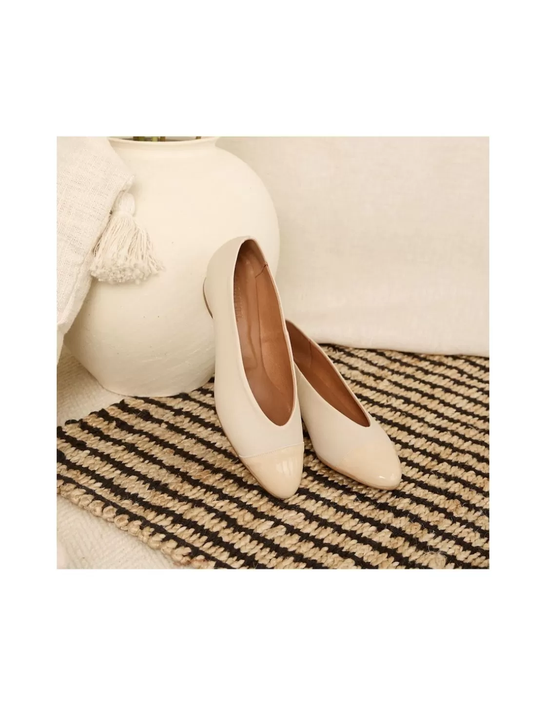 MONPIEL Ballet Flats Woman^Amelie Heel Two-Tone Toe Ballet Flat