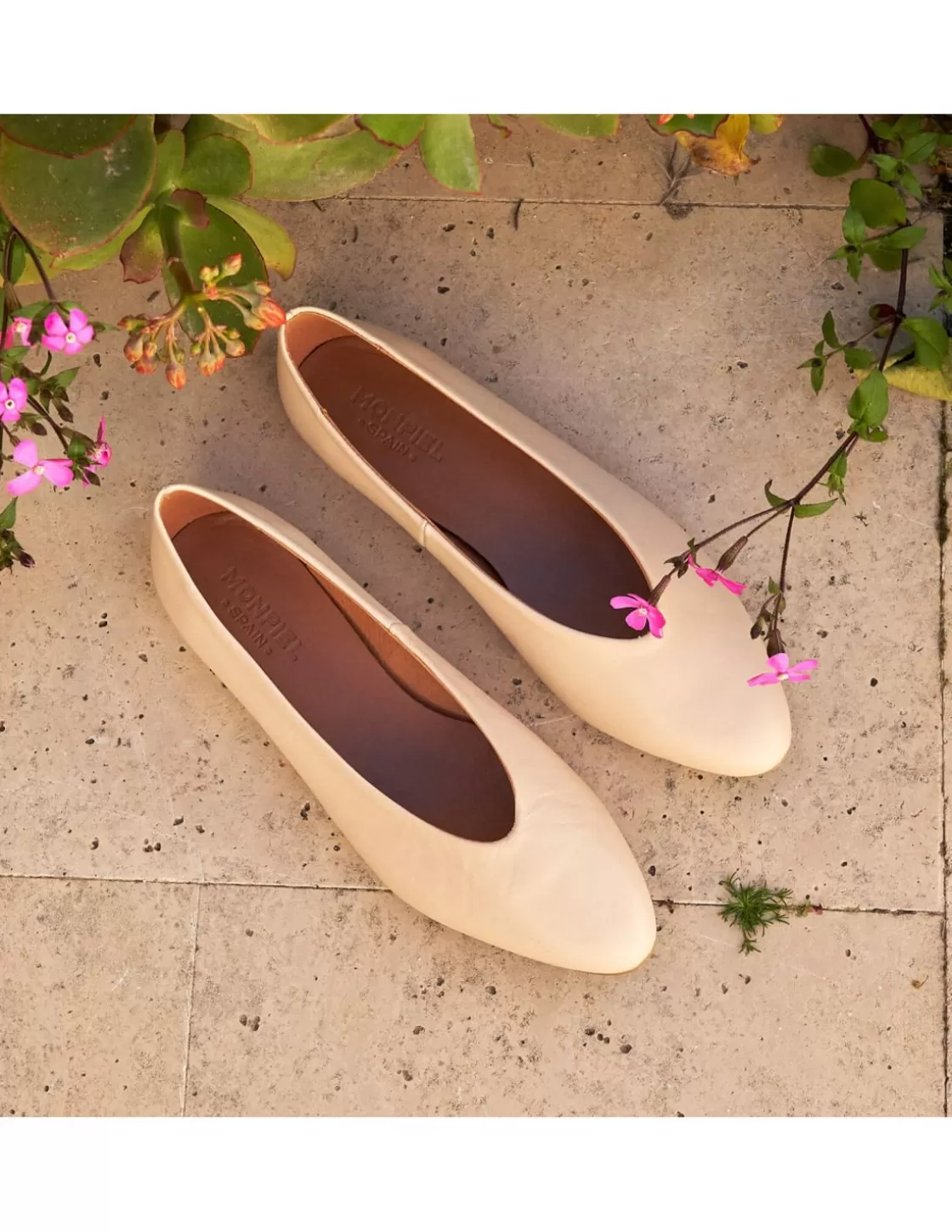 MONPIEL Ballet Flats Woman^Ballerina Shoe Flat Amelie Beige