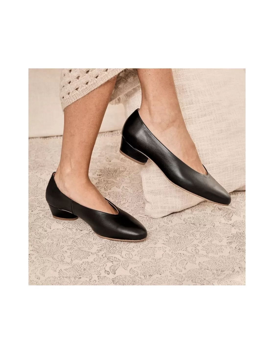 MONPIEL Ballet Flats Woman^Ballerina Shoe With Heel Amelie Black