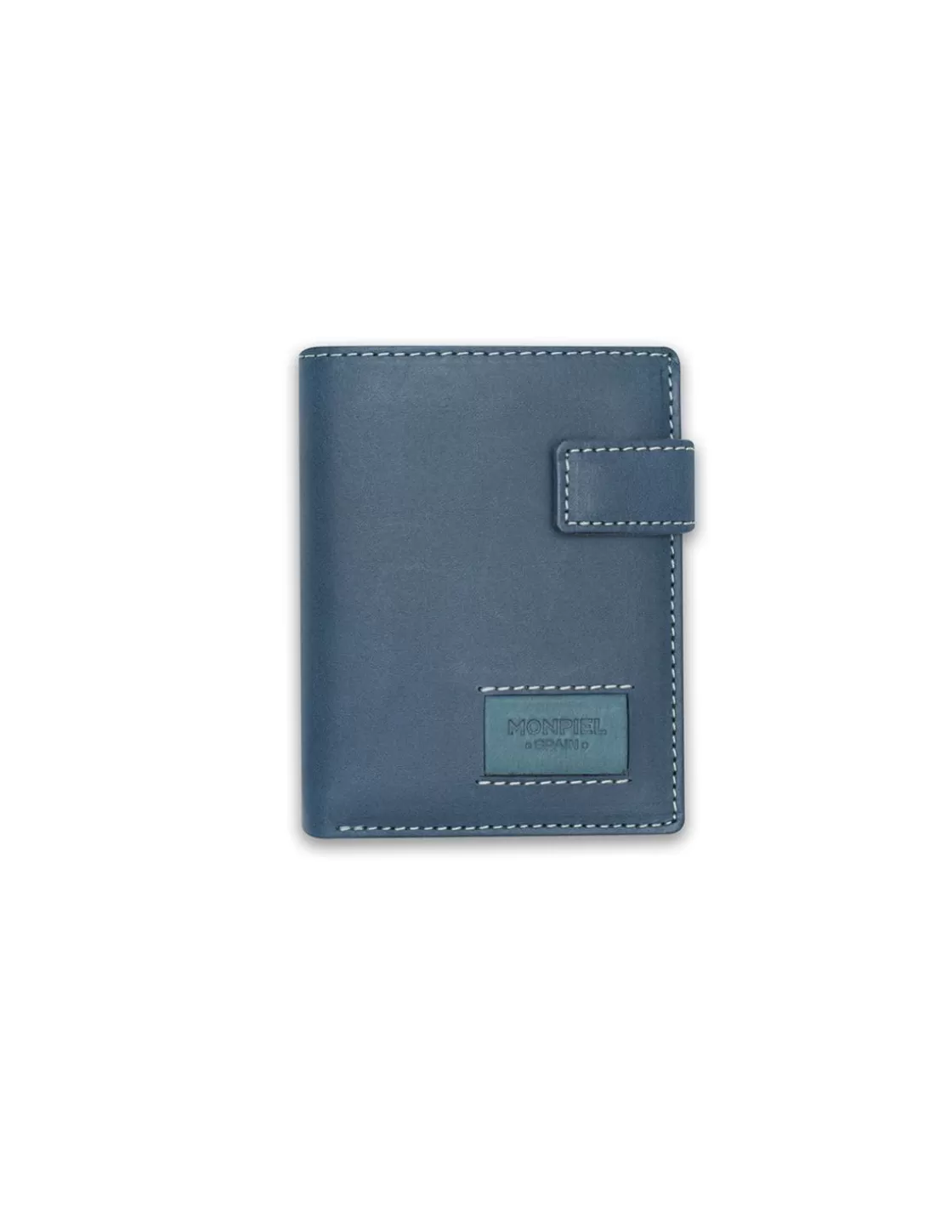 MONPIEL Men'S Leather Wallets^Banknote With Brooch And Wallet Patch With Logo Blue