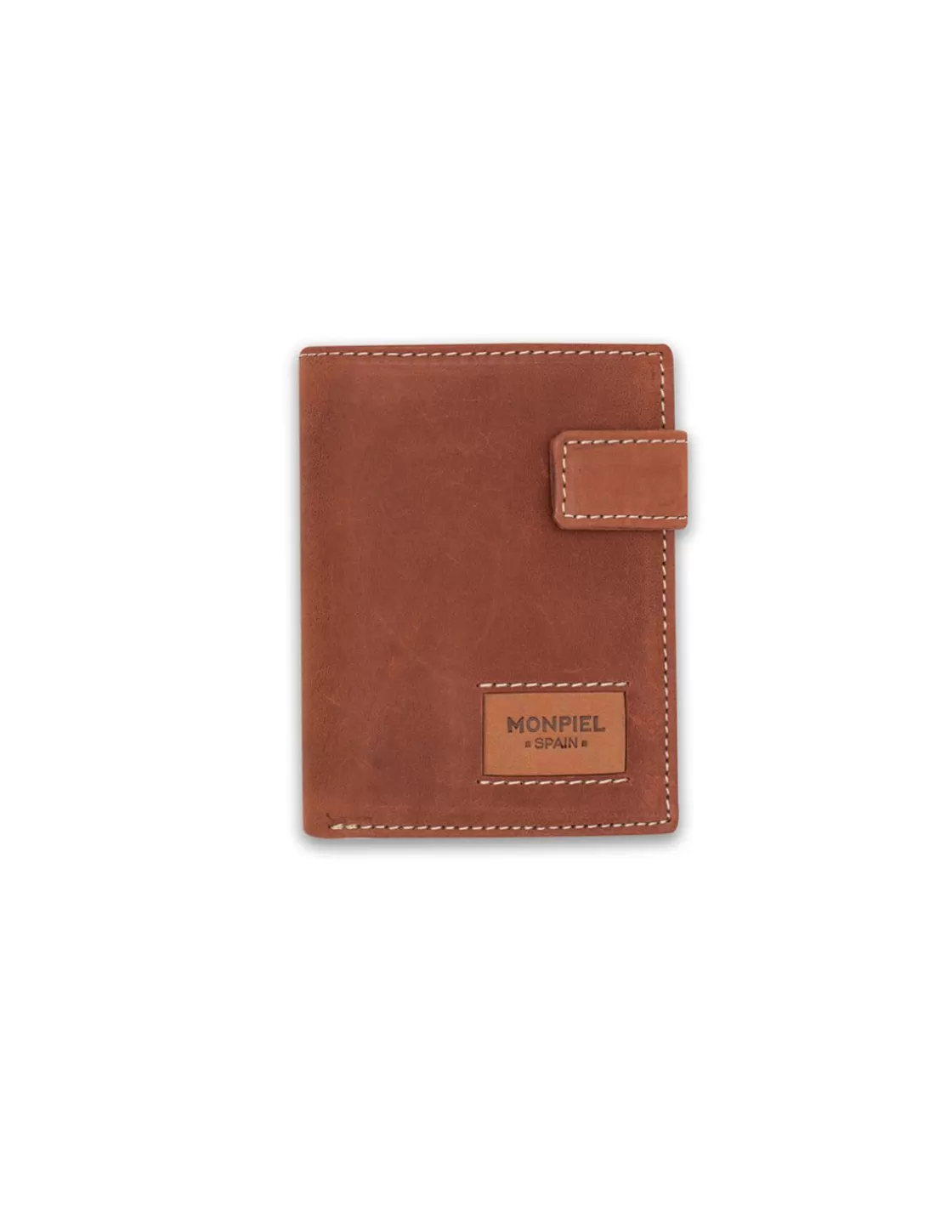 MONPIEL Men'S Leather Wallets^Banknote With Brooch And Wallet Patch With Logo Havana