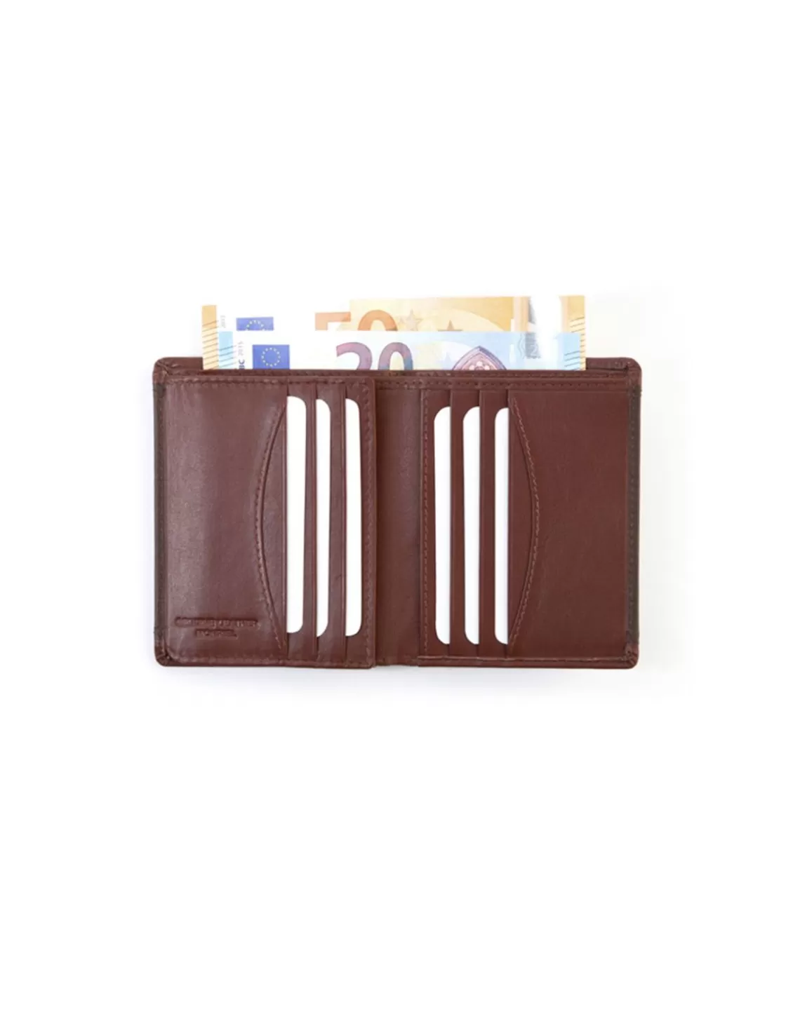 MONPIEL Men'S Leather Wallets^Basic Leather Wallet Lago Brown
