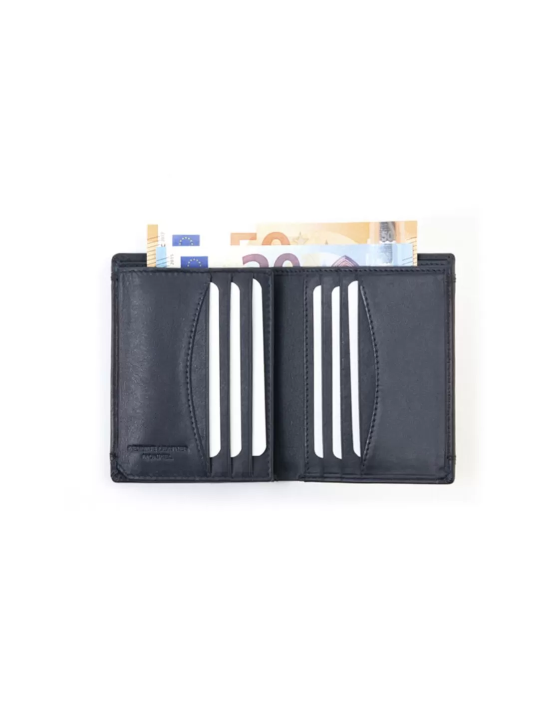 MONPIEL Men'S Leather Wallets^Basic Leather Wallet Lago Black