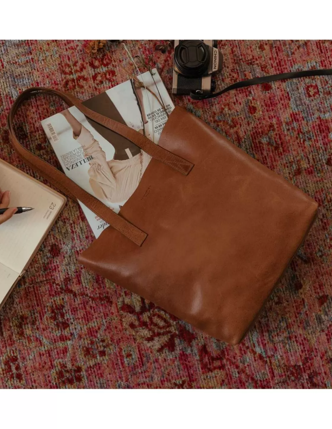 MONPIEL Women'S Leather Bag^Basic Shopper Bag Leather