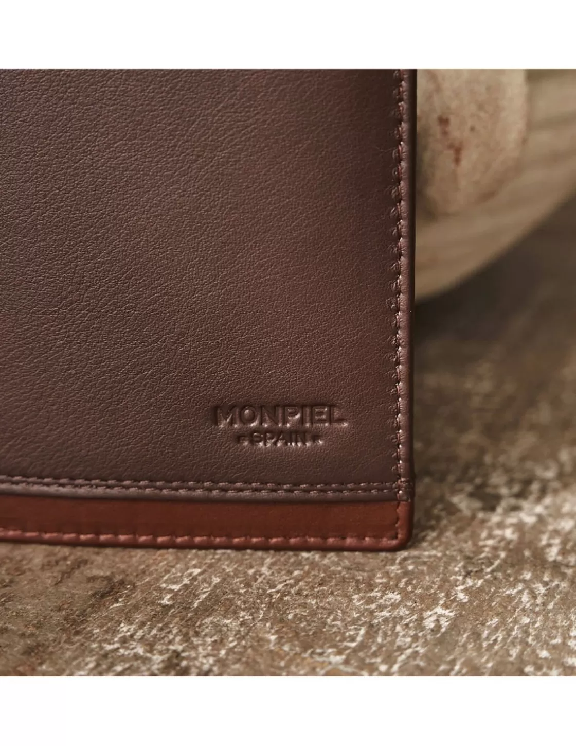 MONPIEL Men'S Leather Wallets^Bifold Leather Wallet With Extra Purse And Card Holder Lago Brown
