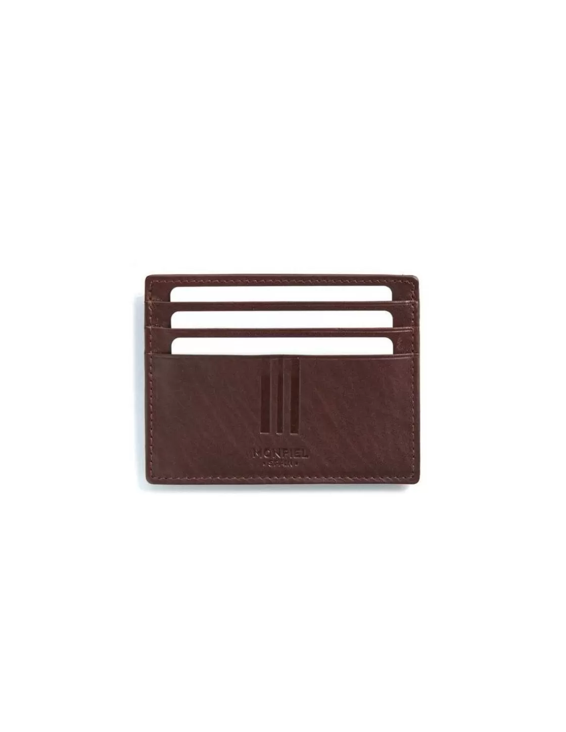 MONPIEL Leather Card Holders^Card Holder With Back Coin Pocket Mountain Brown