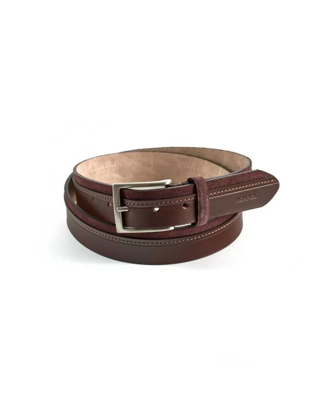 MONPIEL Men'S Leather Belts^Cowhide And Suede Leather Belt