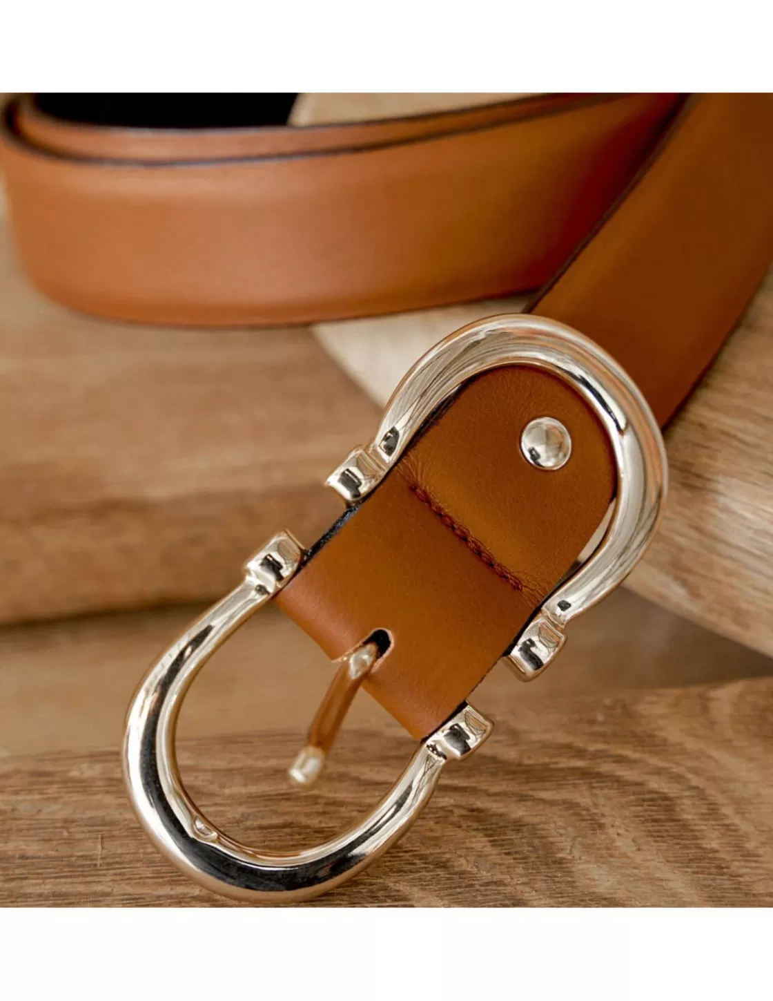 MONPIEL Women'S Leather Belts^Double Belt Buckle Woman Leather