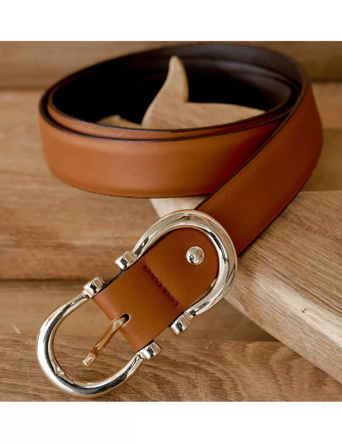 MONPIEL Women'S Leather Belts^Double Belt Buckle Woman Leather