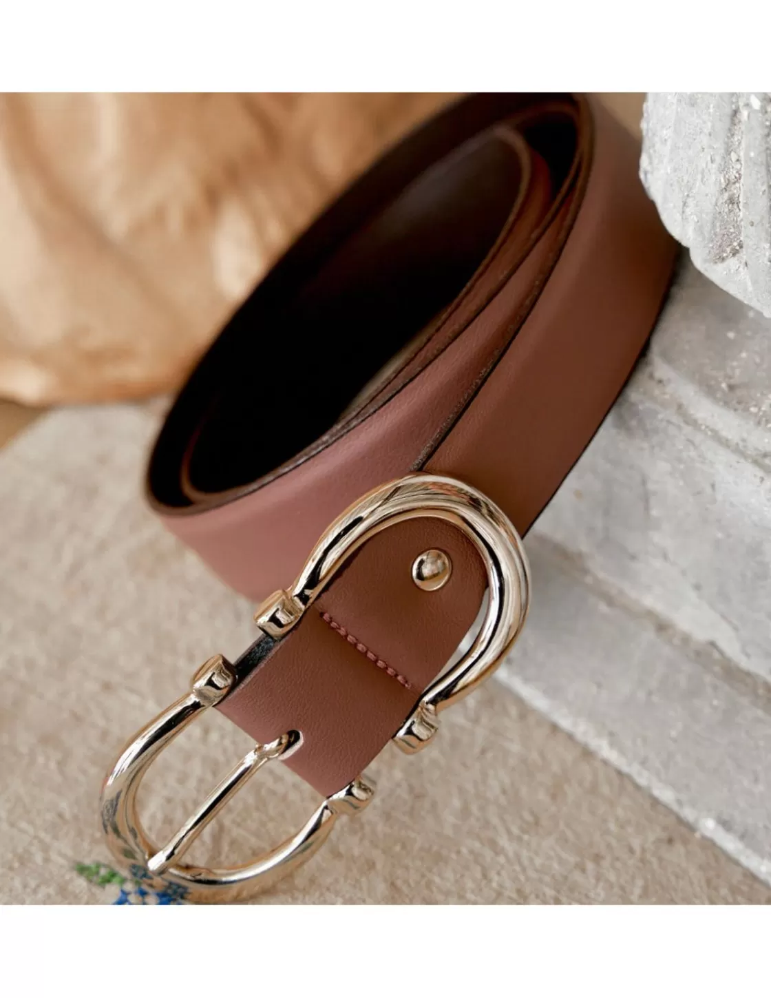 MONPIEL Women'S Leather Belts^Double Leather Belt Buckle Woman Others