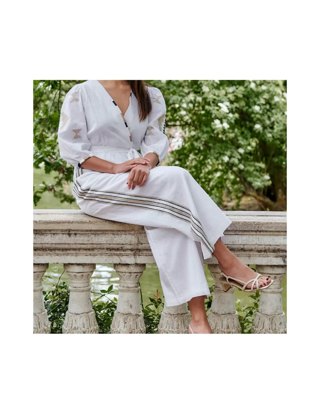 MONPIEL Dresses And Jumpsuits^Hand-Embroidered Ethnic Jumpsuit White