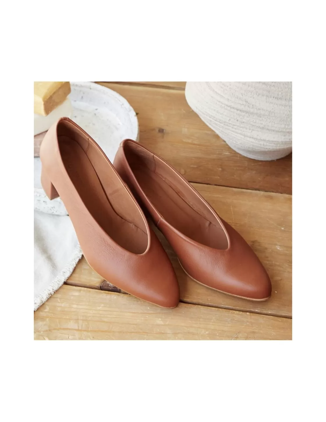 MONPIEL Ballet Flats Woman^High Heel Ballerina Amelie Leather