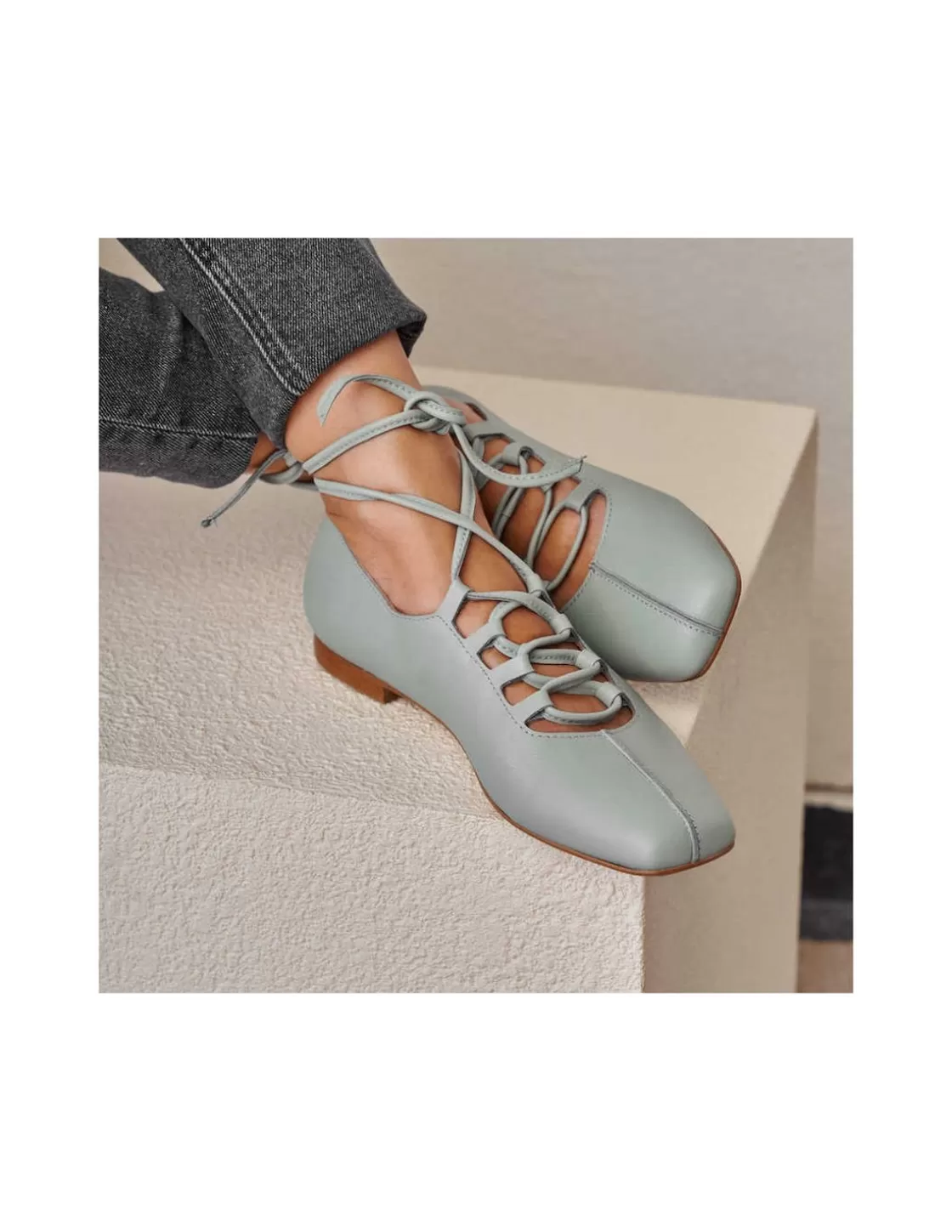 MONPIEL Ballet Flats Woman^Lace-Up Ballerina Camille