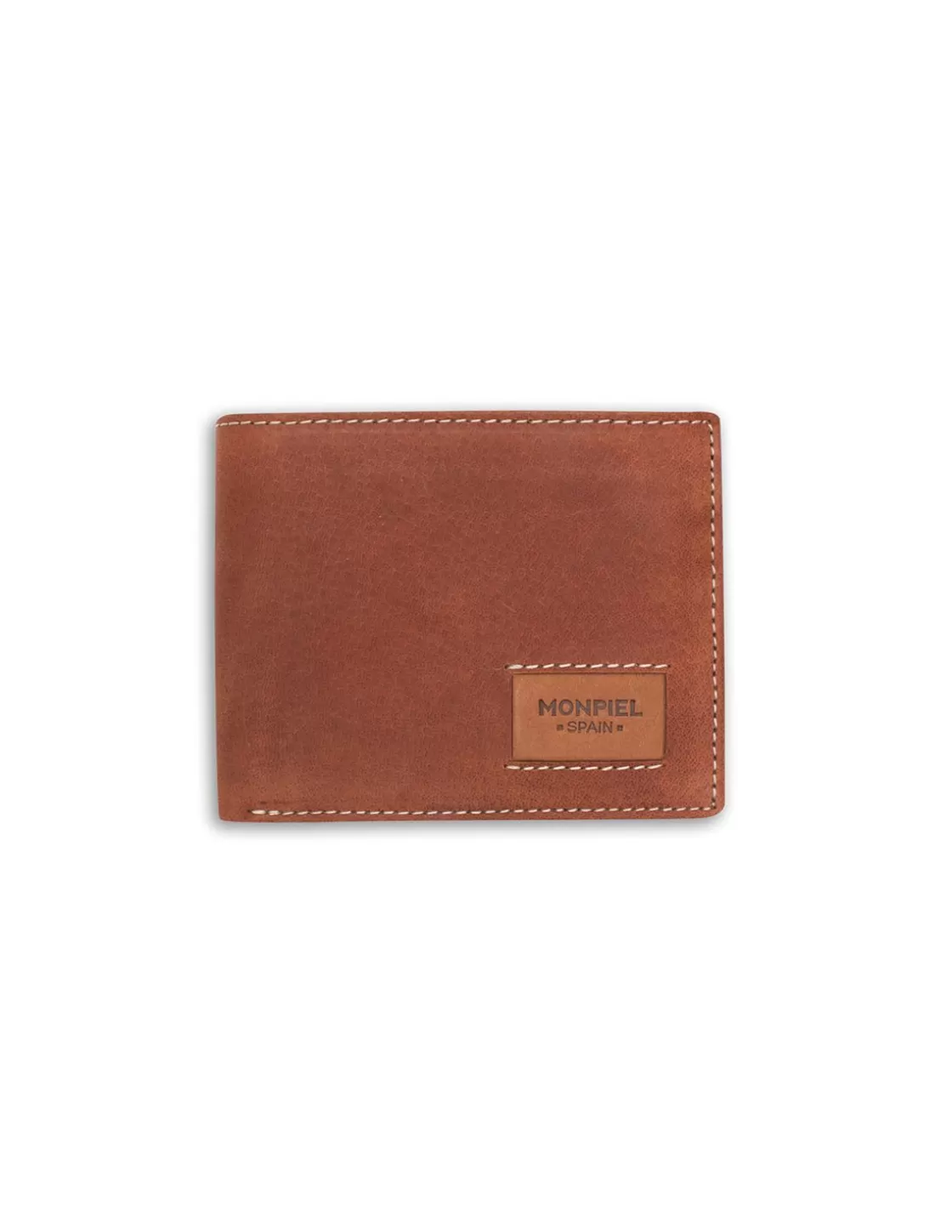 MONPIEL Men'S Leather Wallets^Large American Wallet Patch With Logo Havana