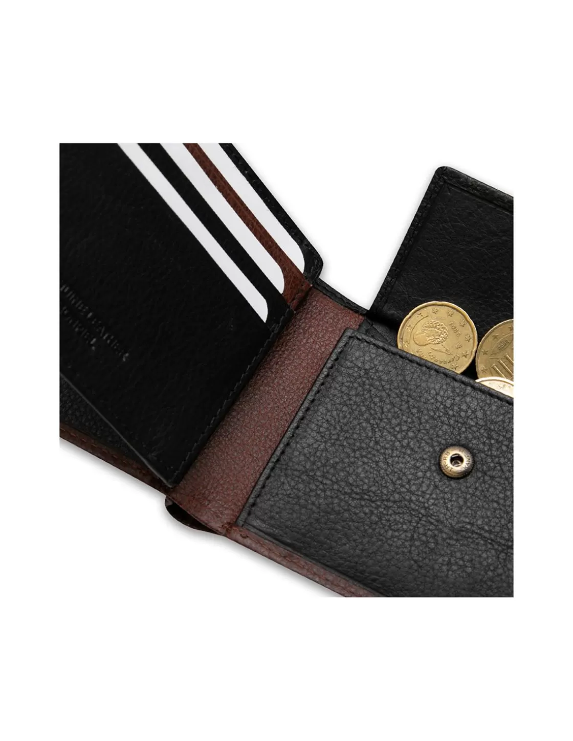 MONPIEL Men'S Leather Wallets^Large American Wallet With Stamped Wallet Havana