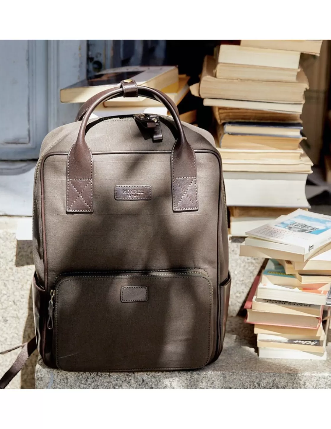 MONPIEL Other Accessories^Leather And Canva Sport Backpack Green