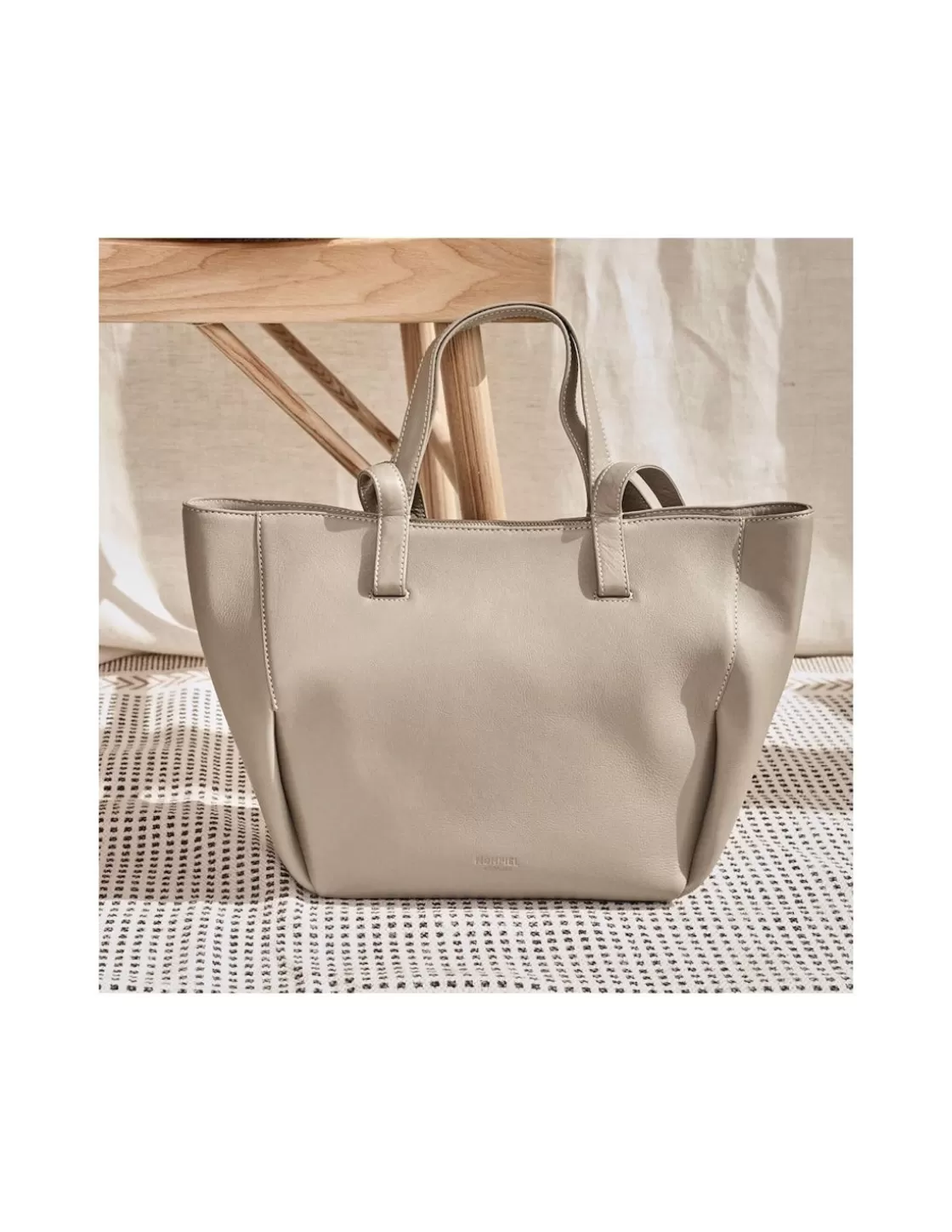 MONPIEL Women'S Leather Bag^Leather Basket Bag Mole