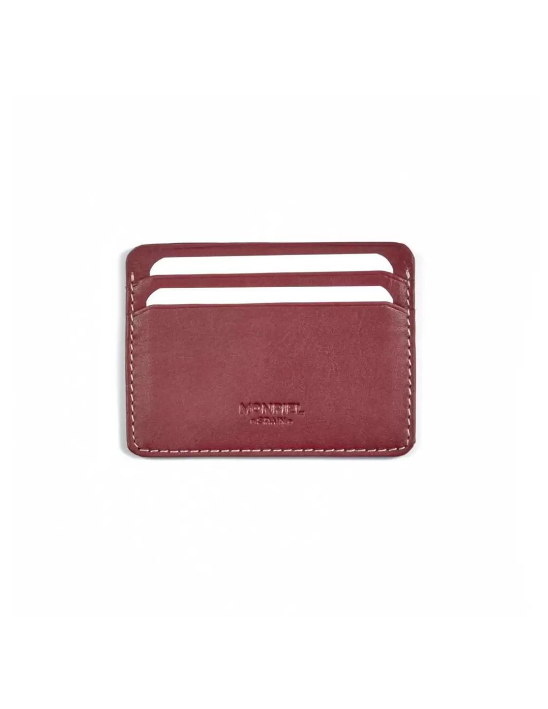 MONPIEL Leather Card Holders^Leather Card Holder Mini Burgundy