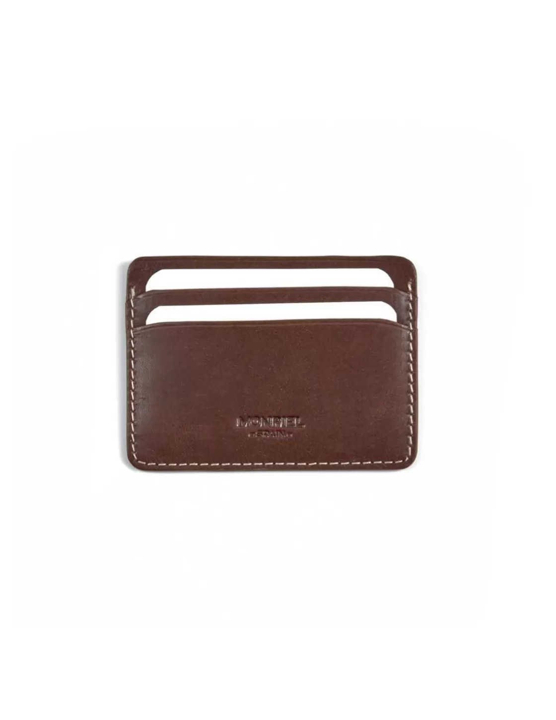 MONPIEL Leather Card Holders^Leather Card Holder Mini Brown