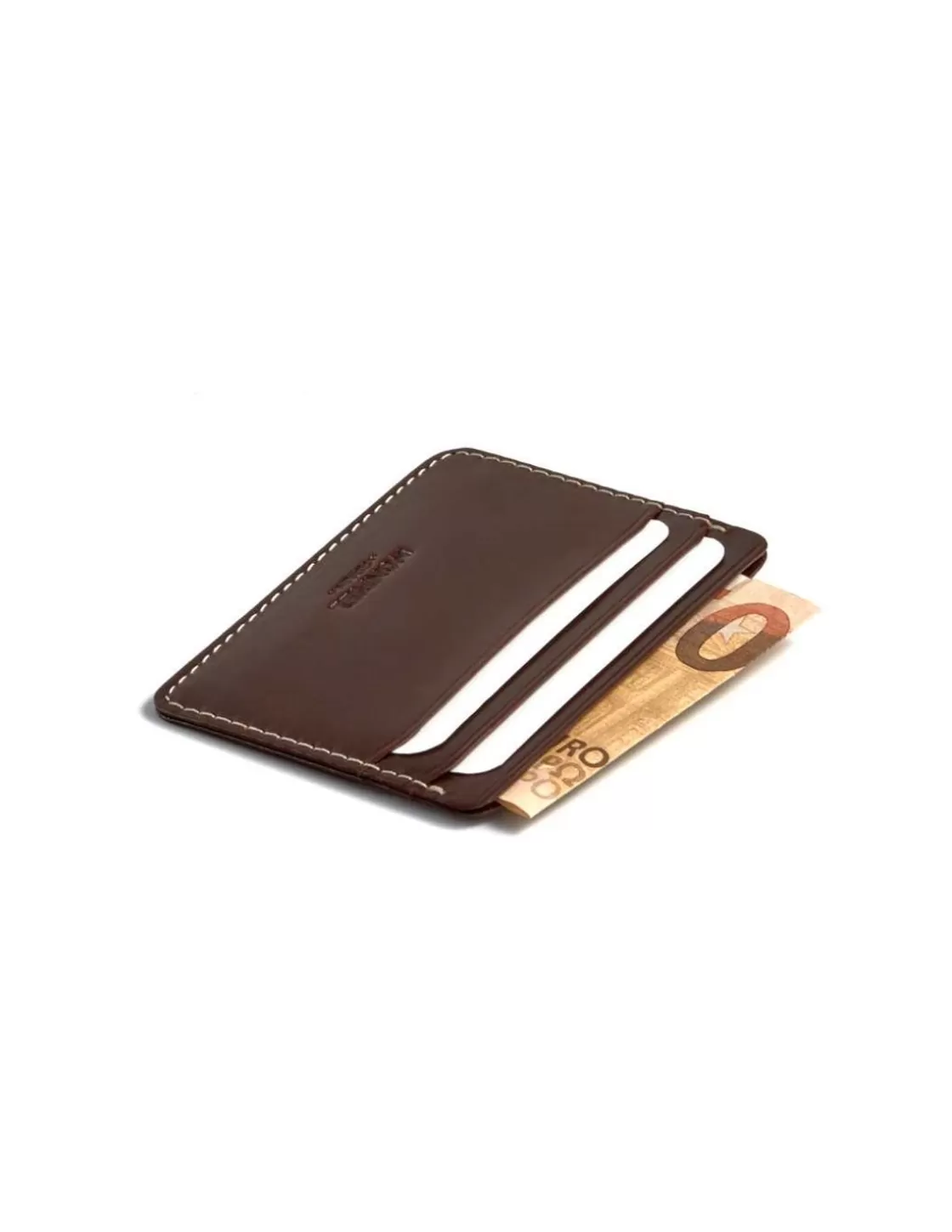 MONPIEL Leather Card Holders^Leather Card Holder Mini Brown