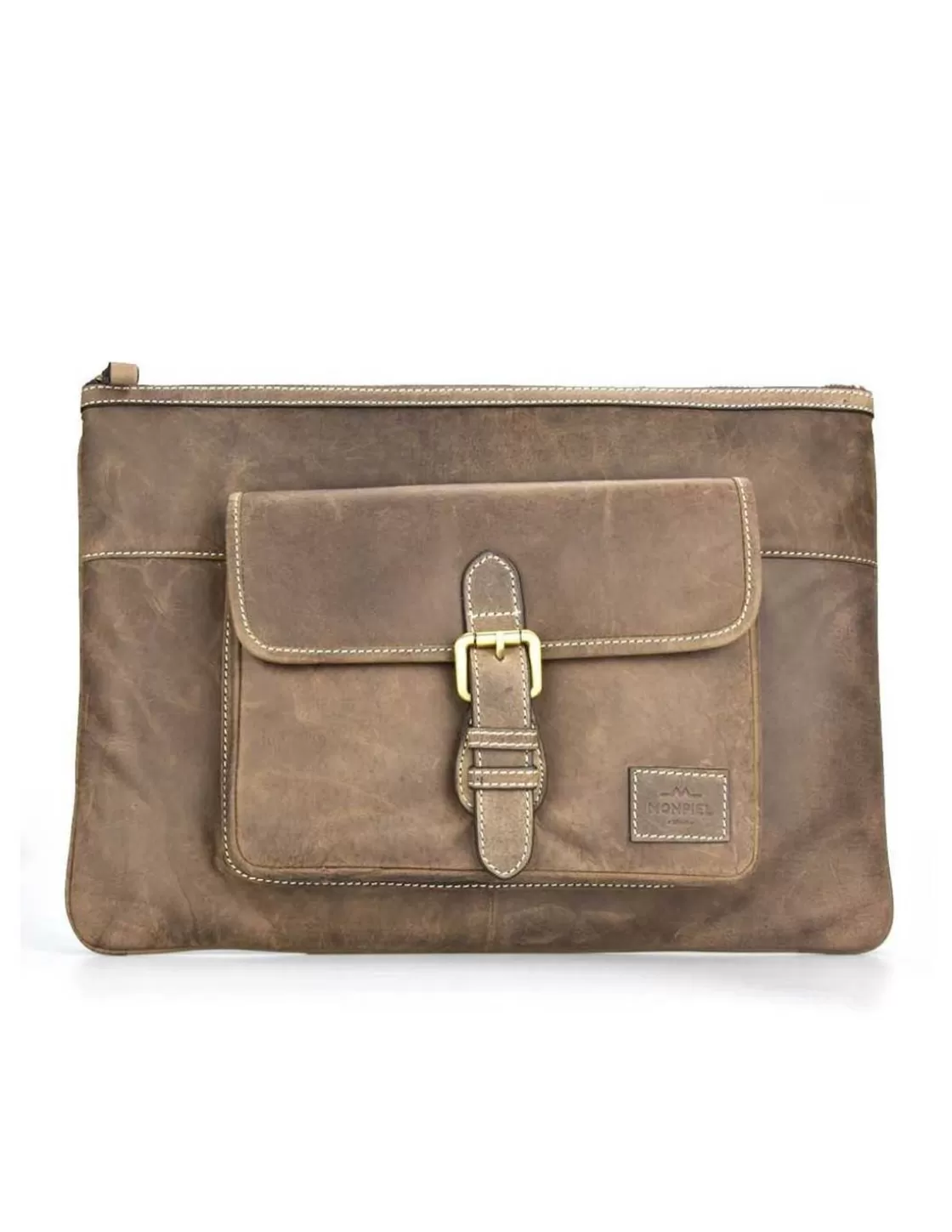 MONPIEL Other Accessories^Leather Laptop Sleeve Hunter Brown