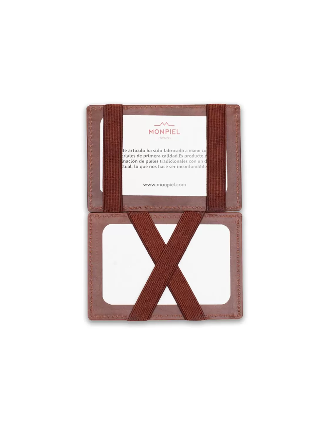 MONPIEL Leather Card Holders^Leather Magic Card Holder Havana