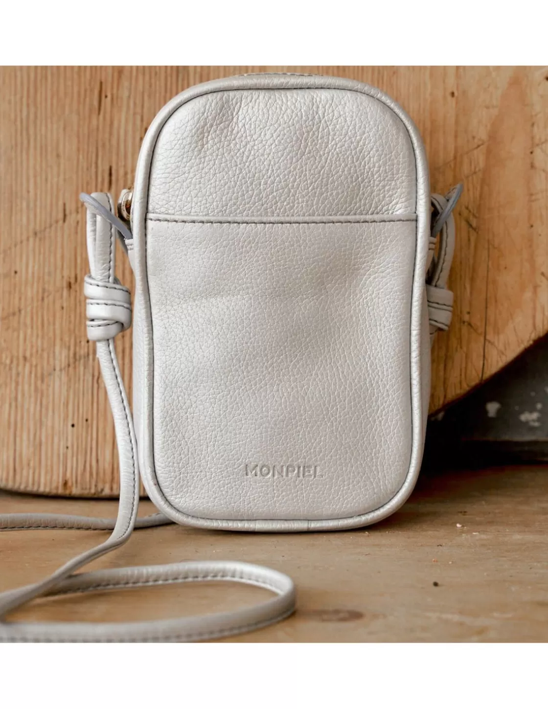 MONPIEL Women'S Leather Bag^Leather Nano Bag Nudos Platinum