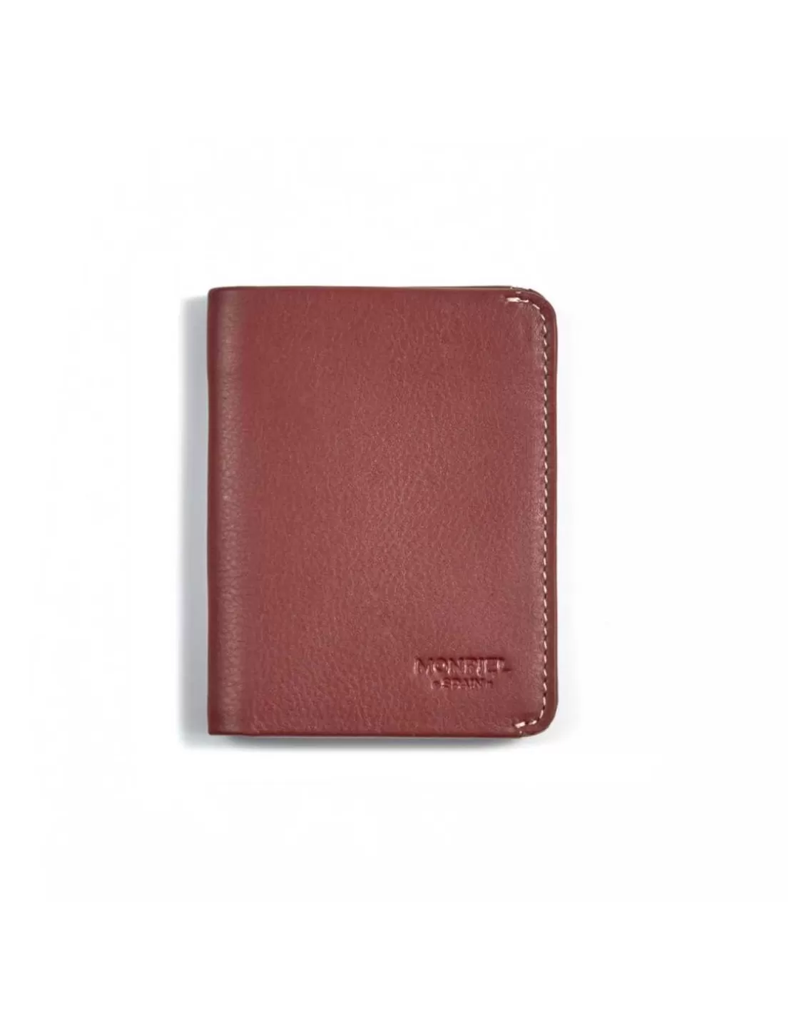MONPIEL Men'S Leather Wallets^Leather Small Men'S Wallet Mini Burgundy