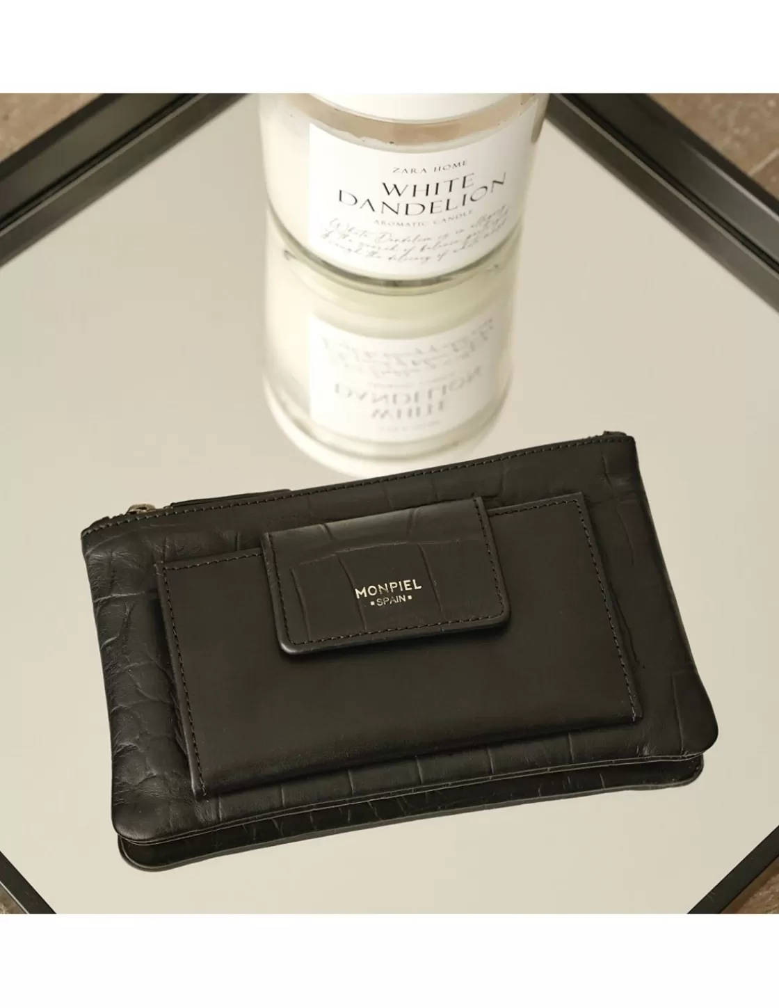 MONPIEL Women'S Leather Wallets^Leather Wallet Lady Bag Black