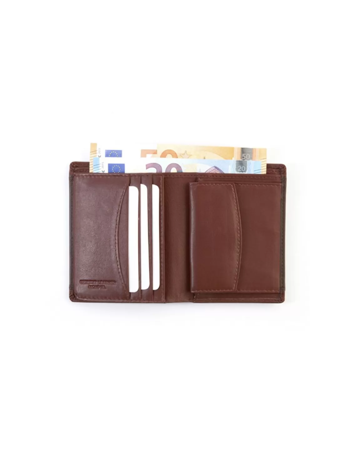 MONPIEL Men'S Leather Wallets^Leather Wallet With Purse Lago Brown