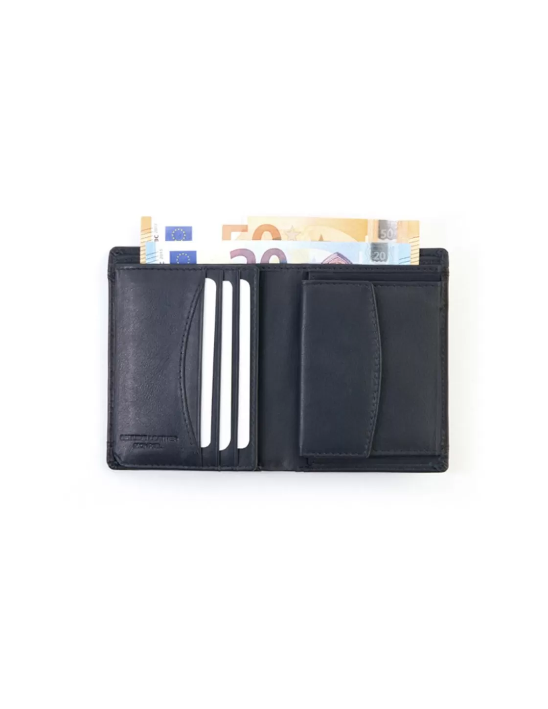 MONPIEL Men'S Leather Wallets^Leather Wallet With Purse Lago Black