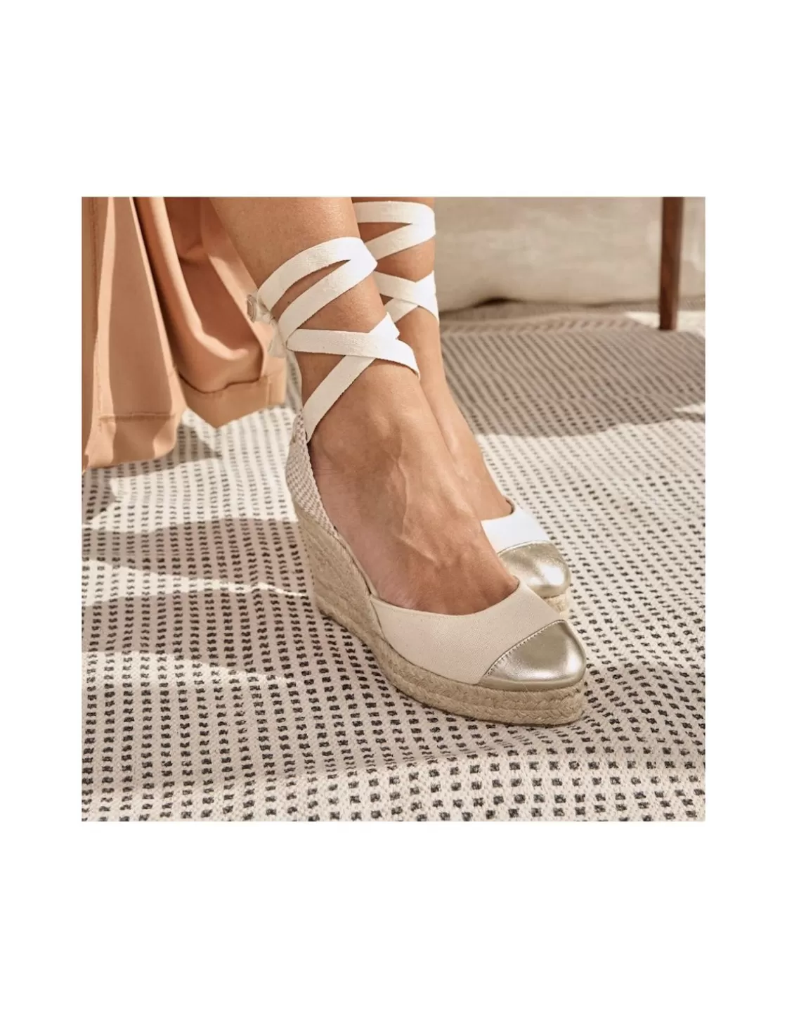MONPIEL Espadrille^Leather Wedge Espadrille With Creta Toe Cap