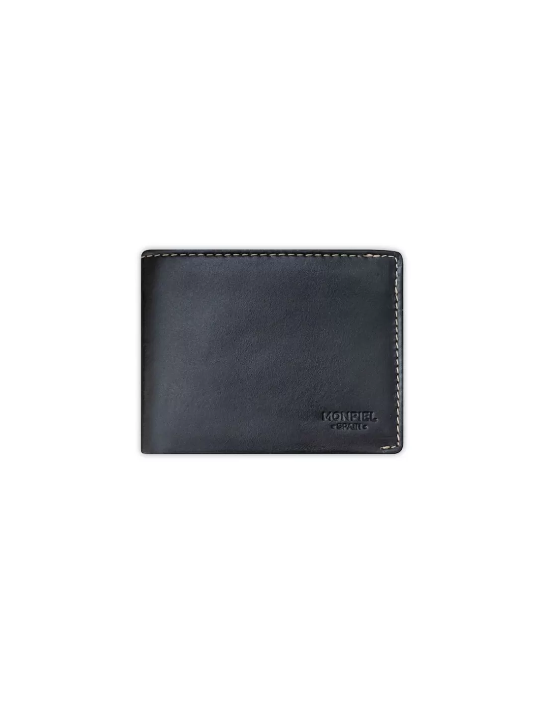 MONPIEL Men'S Leather Wallets^Man Leather Bifold Wallet Mini Black