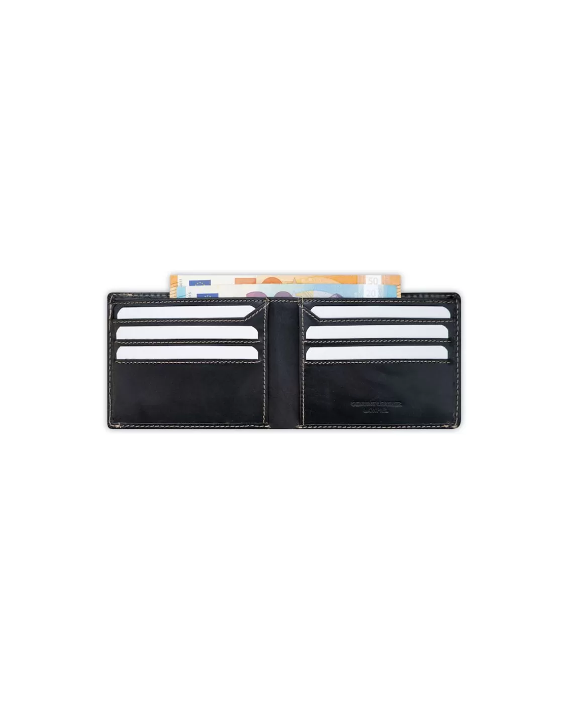 MONPIEL Men'S Leather Wallets^Man Leather Bifold Wallet Mini Black