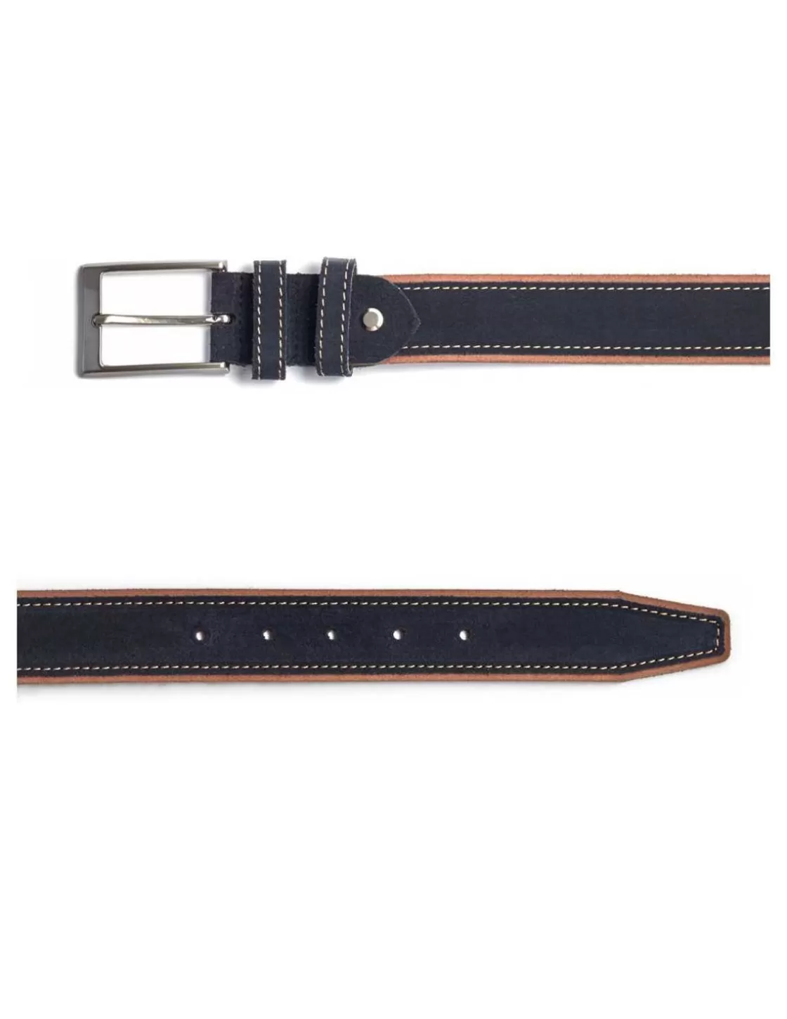 MONPIEL Men'S Leather Belts^Man Suede Leather Belt Blue