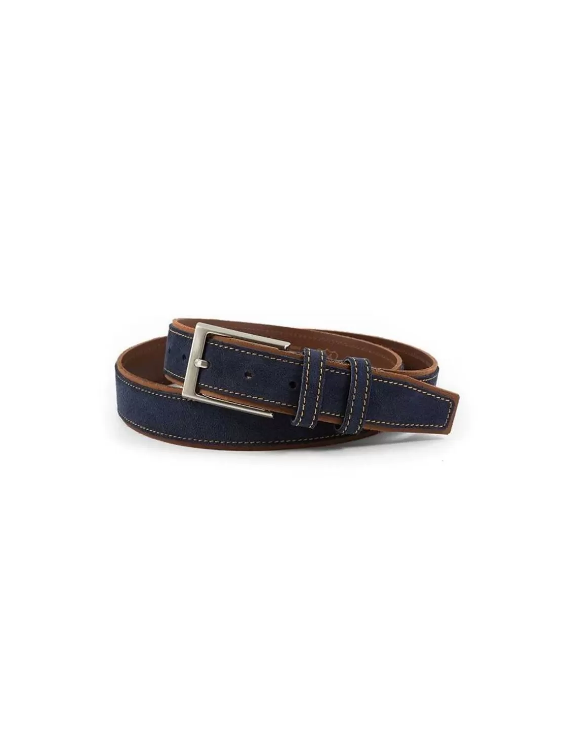 MONPIEL Men'S Leather Belts^Man Suede Leather Belt Blue