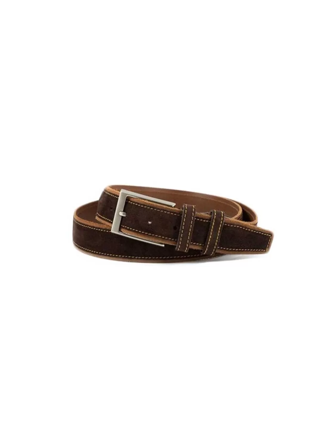 MONPIEL Men'S Leather Belts^Man Suede Leather Belt Brown