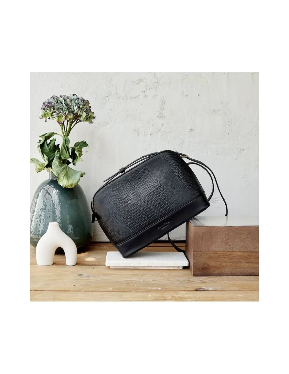 MONPIEL Women'S Leather Bag^Medium Leather Bag Black Snake