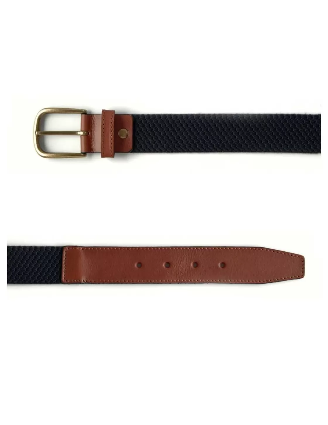 MONPIEL Men'S Leather Belts^Men Elastic Belt Navy