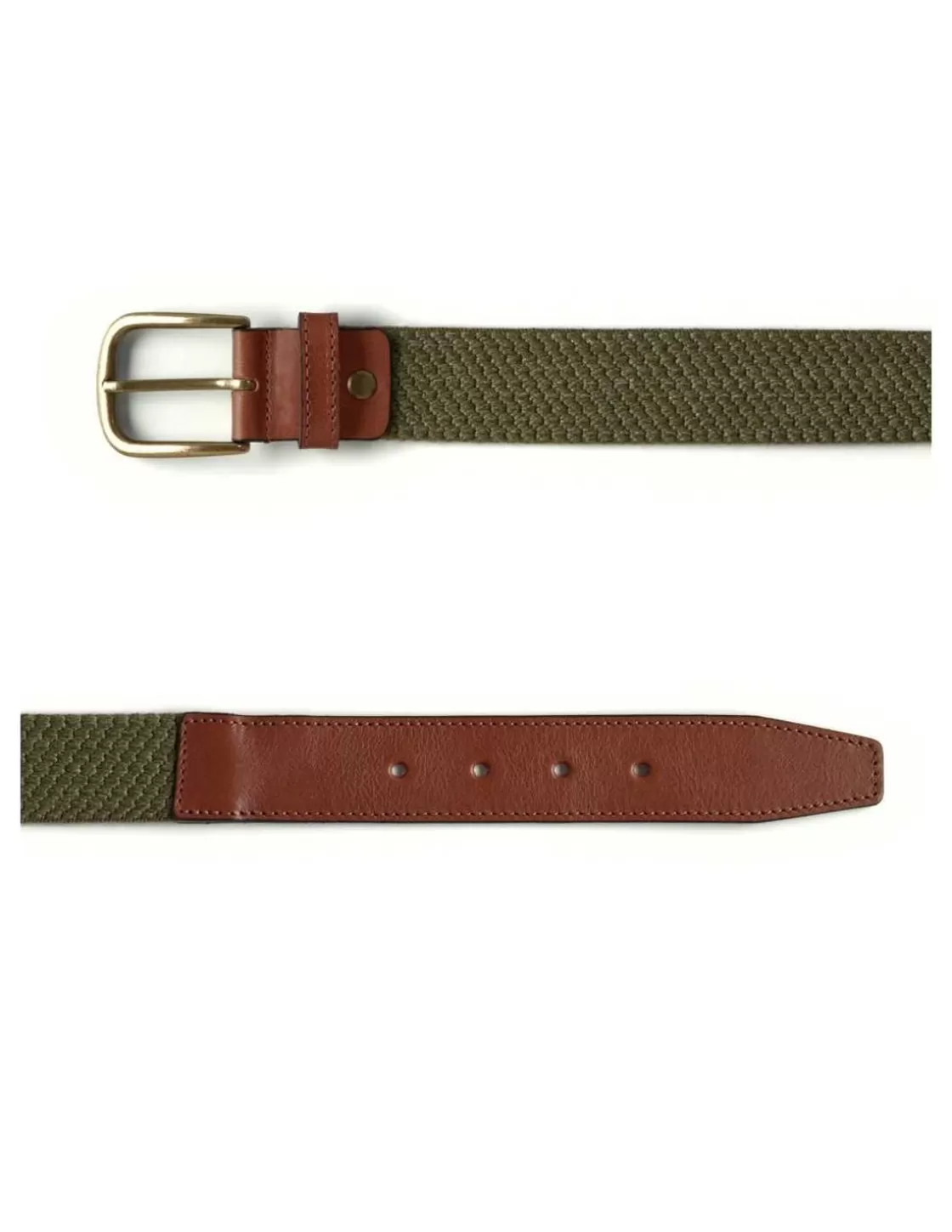 MONPIEL Men'S Leather Belts^Men Elastic Belt Green