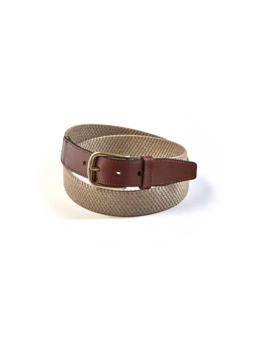 MONPIEL Men'S Leather Belts^Men Elastic Belt Beige
