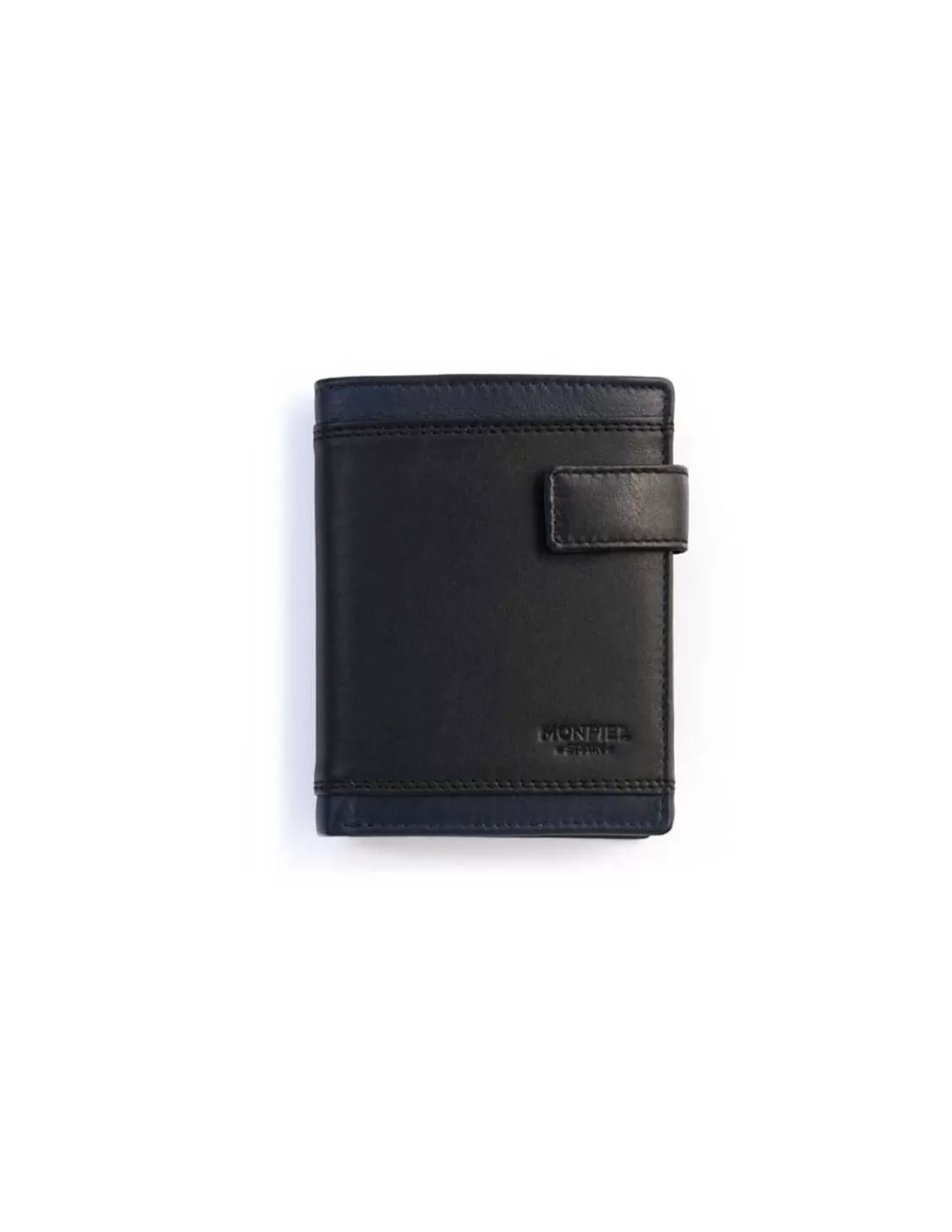 MONPIEL Men'S Leather Wallets^Men'S Leather Wallet With Loop And Purse Lago Black
