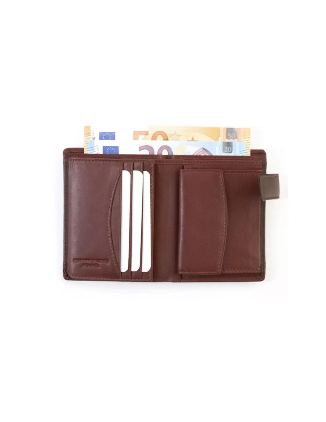 MONPIEL Men'S Leather Wallets^Men'S Leather Wallet With Loop And Purse Lago Brown