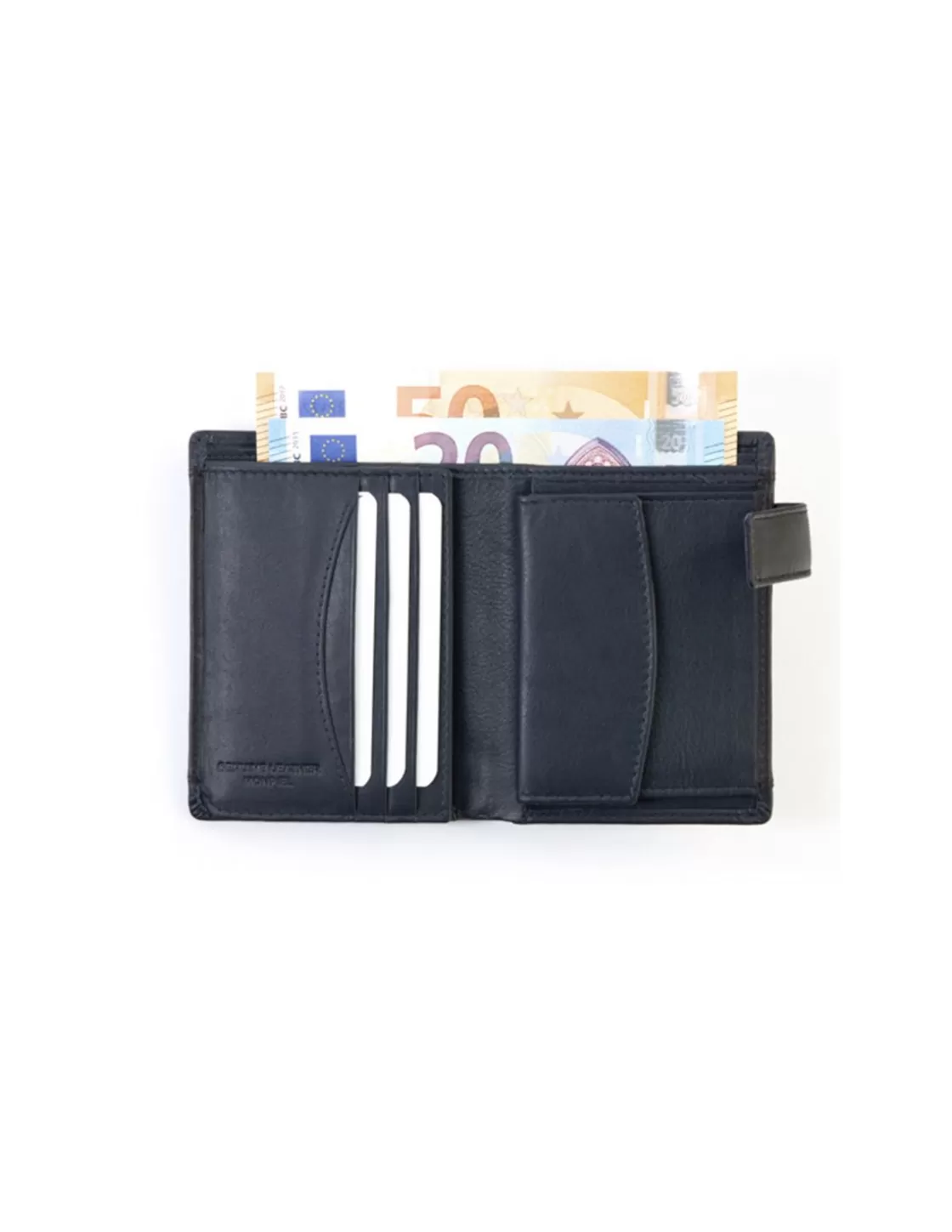 MONPIEL Men'S Leather Wallets^Men'S Leather Wallet With Loop And Purse Lago Black