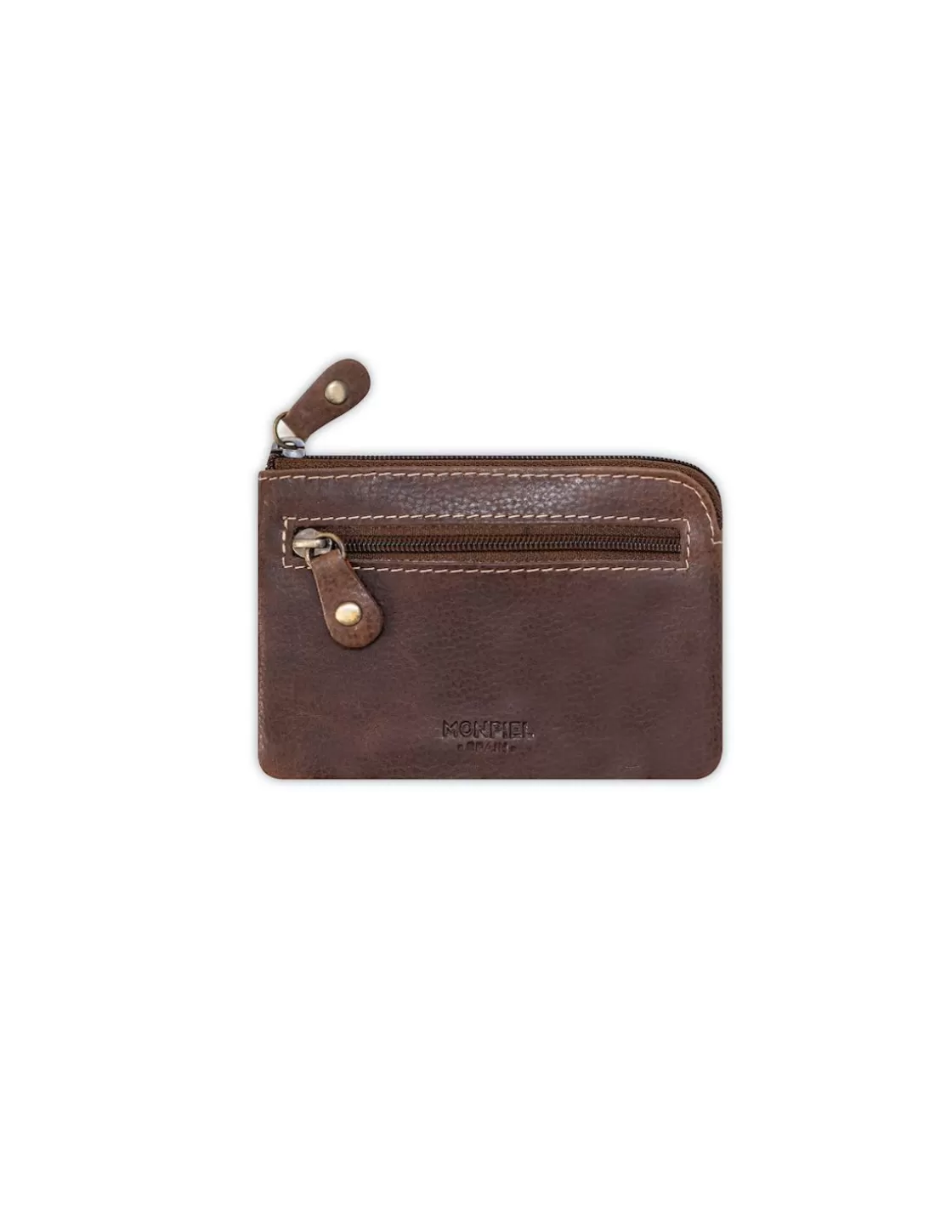 MONPIEL Men'S Leather Purse^Men'S Pocket Purse Brown