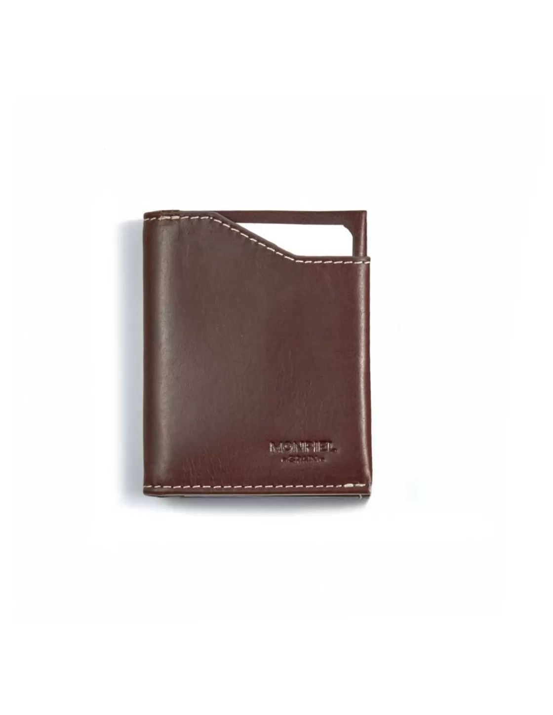 MONPIEL Men'S Leather Wallets^Pocket Wallet With Purse Brown