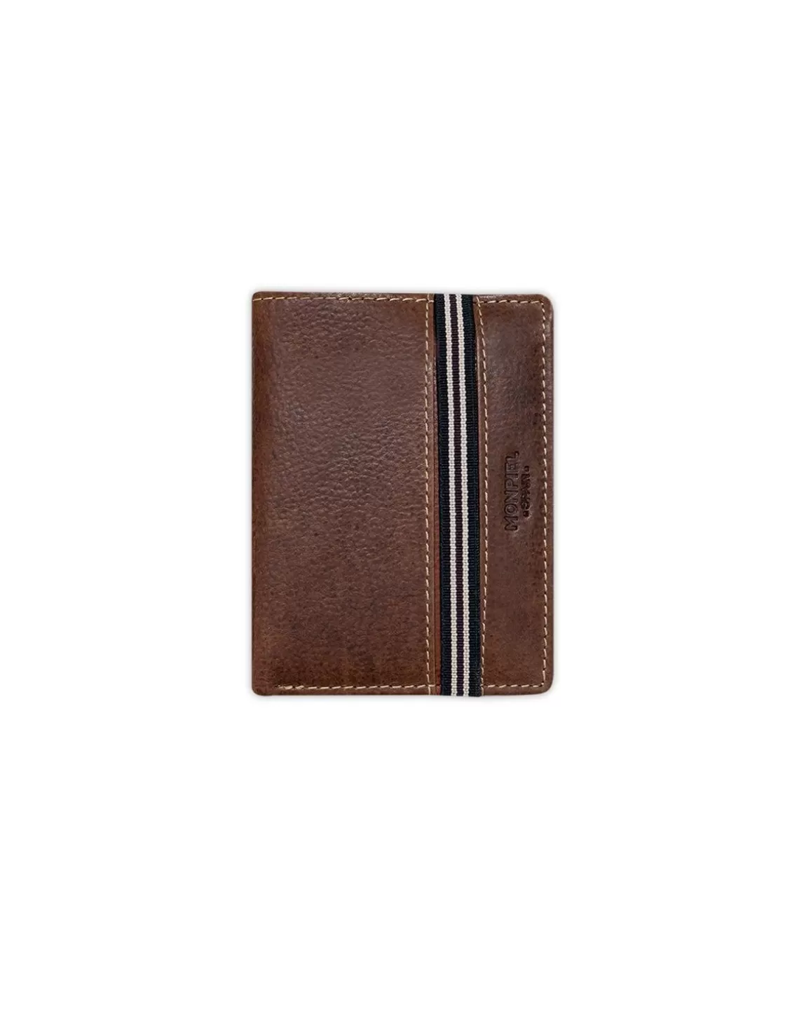 MONPIEL Men'S Leather Wallets^Rubber Wallet Billfold Brown