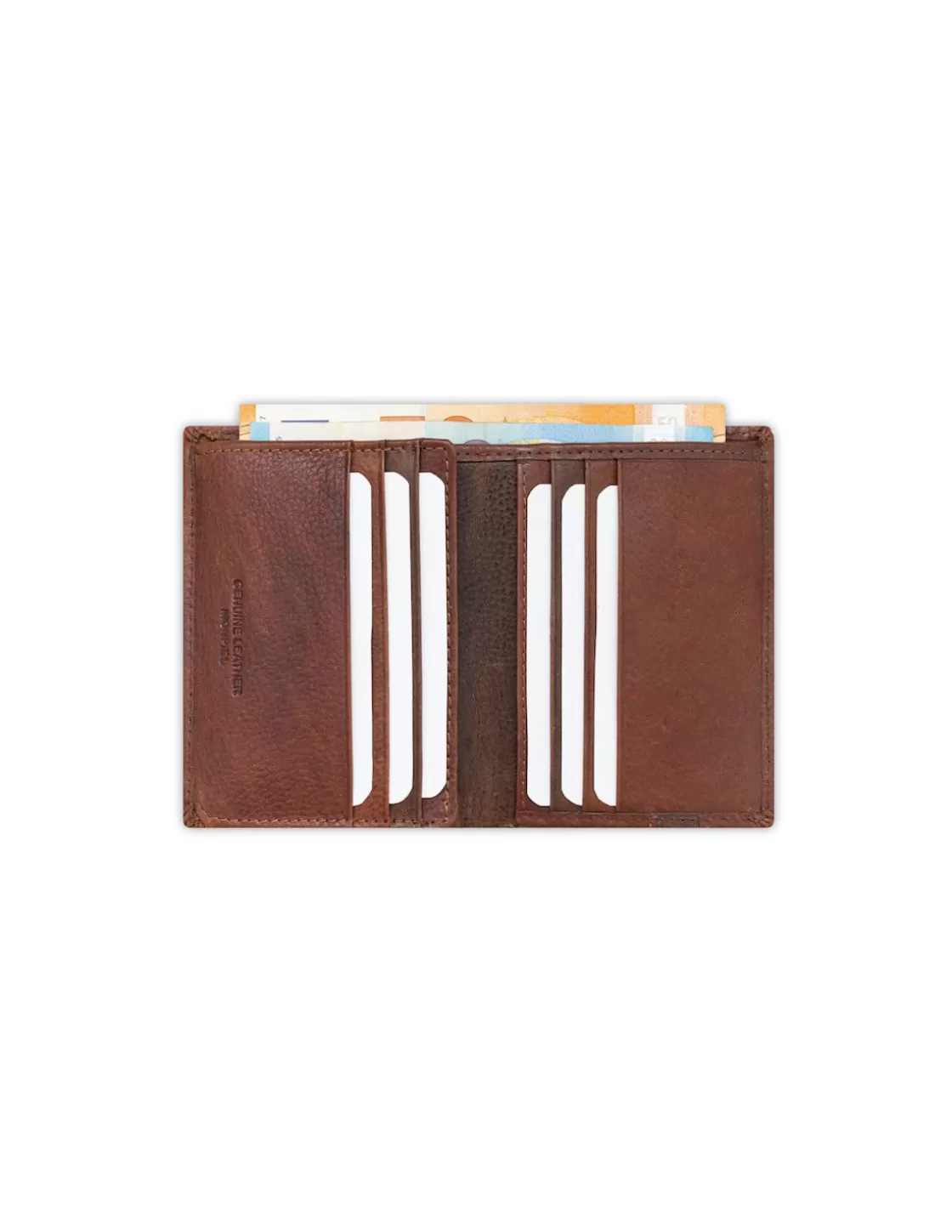 MONPIEL Men'S Leather Wallets^Rubber Wallet Billfold Havana