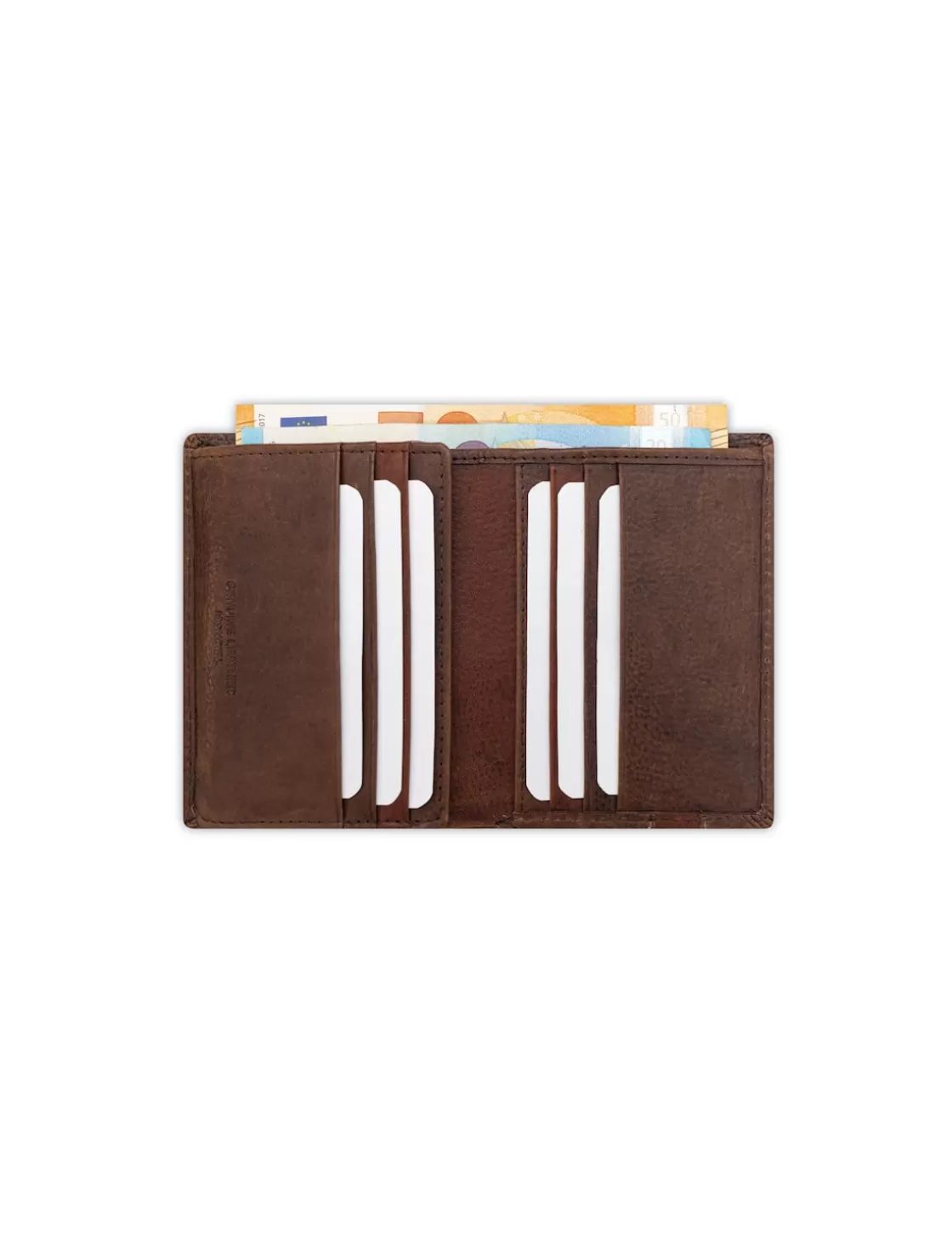 MONPIEL Men'S Leather Wallets^Rubber Wallet Billfold Brown