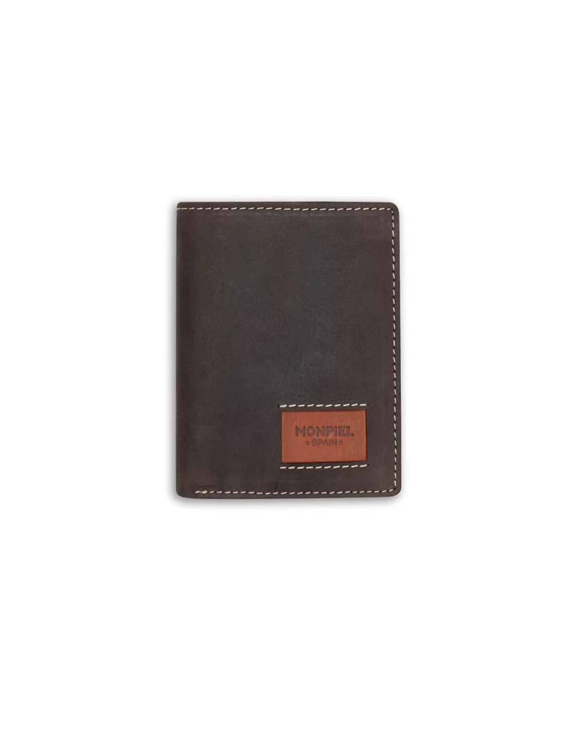 MONPIEL Men'S Leather Wallets^Simple Logo Patch Wallet Brown